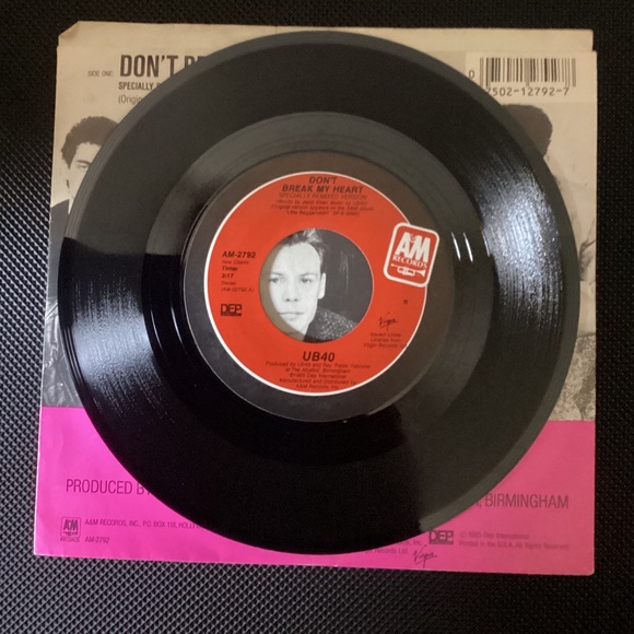 Vintage UB40 Don’t Break My Heart 7” 45 RPM A&M Single Vinyl Record Pop - Picture 4 of 6